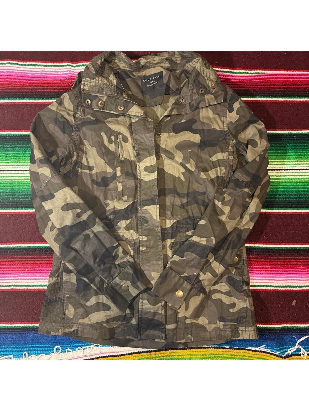 Love Tree Green Camo Utility Jacket